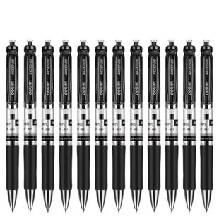 Deli s01 press gel pen sign pen office black red carbon pen student pen wholesale 12 a box