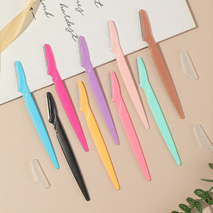 Factory wholesale eyebrow trimming knife straight handle sharp shaving knife shaving eyebrow shaving knife eyebrow trimmer beauty makeup eyebrow trimming tool