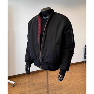 Jacket Cotton Winter Baseball American Short Jacket Double-sided Flying Bomber Men's Cotton-padded Jacket cleanfit Clip