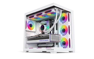 grazer sea view room 360 water-cooled chassis matx column-free white full-side transparent diy large board desktop host computer