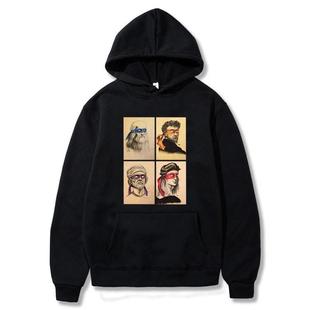 2024 Men's Hoodie Funny Italian Turtles Art Lovers Gift Rena