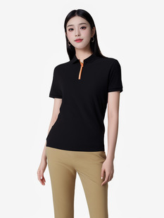 Summer Classy Half-Zip Placket Collar Short-Sleeved Polo Shirt for Men and Women, Same Style Work Clothes, Custom Printed Logo