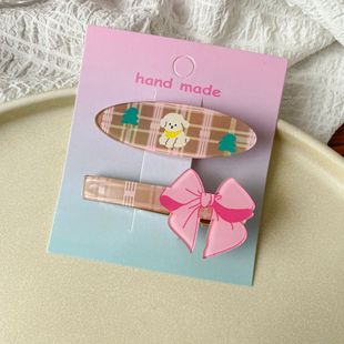 Summer Sweet Girl Duckbill Clip Cartoon Rabbit Bear Hairpin Hairpin Children's Batch Side Bangs Broken Hairpin