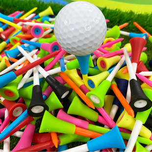 Golf tee plastic soft rubber ball nail long tee kick-off wooden tee ball holder limit ball ladder resistance not easy to break