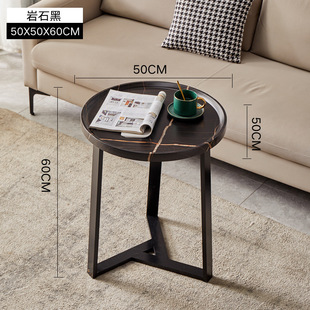 Factory Direct Creative American Living Room Round Table Household Mini Iron Corner Table Homestay Hotel Bedside Coffee Table Wholesale