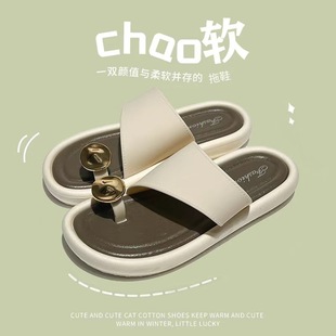 Sandals and Slippers Toe Women's Summer New Roman Style All-match Beach Casual Flat Soft Bottom Outer Wear Sandals and Slippers Summer