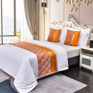 Light Luxury Chinoiserie Wedding Home B&B Theme Hotel Hotel Bed Flag Bedside Towel Pillow Bedside Cushion Weiyan