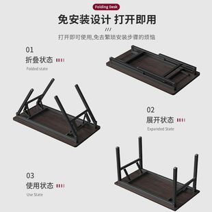 Installation-Free Folding Table Computer Desk Long Table Folding Dining Table Rental Room Night Market Stall Writing Table