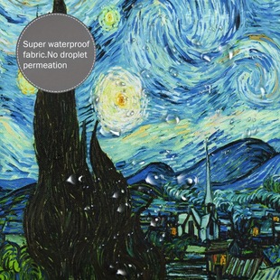 Cross-border Hot Sale Van Gogh Art Shower Curtain Bathroom Waterproof Fabric With 12 Hook Decorative Bathtub Waterproof Curtain Wholesale