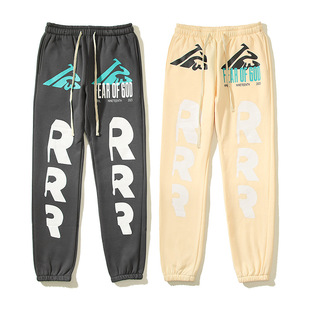 FOG совместные RR123 California Mountain принт спортивные повседневные брюки мужские и женские американские брюки в стиле хип-хоп прилив