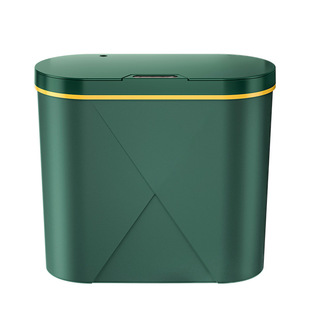 Customized monochrome screen printing smart trash can household kitchen long life automatic induction open lid garbage can storage bucket