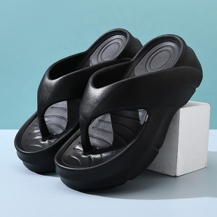2025 New Spring Eva Flip-Flops for Women, Simple, Fashionable and Versatile, Heightening and Thickening Beach Summer Sandals 
