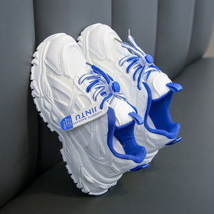 Girls' sneaker Breathable Mesh Torre Shoes 2025 New All-match Boys White Shoes Primary School Students' Casual Mesh Shoes