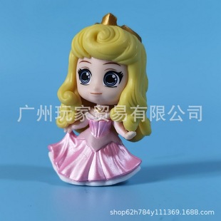 6 Cute Big Eyes Rapunzel Mermaid Snow White Alice Hand Ornaments Doll DIY Patch Material
