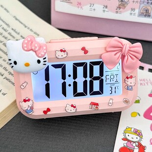 Симпатичные Hello Kitty светящиеся мини-часы в студенческом общежитии