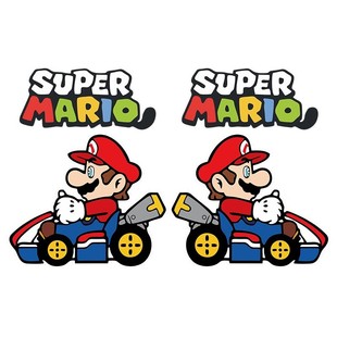 Mario car stickers personalized creative cute decorative cover scratch waterproof cartoon electric car decorative stickers