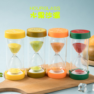 Fruit hourglass children's toy learning tools 15 minutes timer drop-resistant birthday gift pastoral style