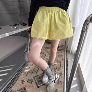 Giant slim ~ 2025 super-hot pants for small people to wear summer thin commuter white wide leg shorts for women