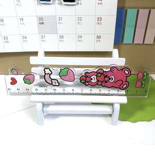 Креативный карандаш Sanrio маленький новый акриловый двусторонний прозрачный студент может измерить 15 см Канцелярские товары мультфильм прямая Линейка