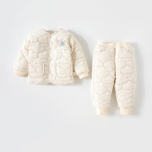 Baby's suit Winter Clothes for Boys and Girls Baby's Cotton Jacket Pants Two-piece Children's Thickened suit Going-out Warm Clothes