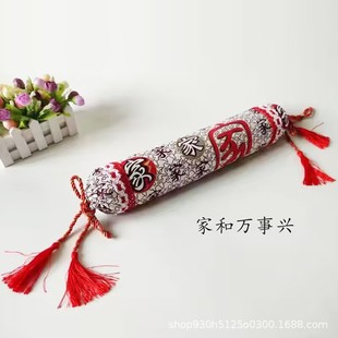 Old coarse cloth pillowcase cylindrical candy cervical spine pillowcase round neck pillow case liner cover stall factory Wormwood