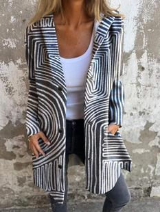 Foreign Trade Cross-border Foreign Trade Cross-border 2024 Amazon Foreign Trade New Christmas Abstract Printing Casual Cloak Coat