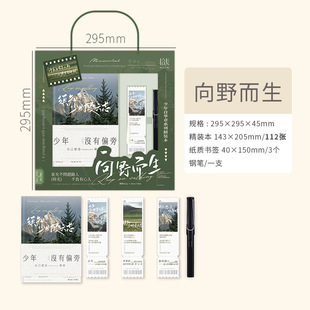 Light-up School Gift Inspirational Stationery suit A5 Hardcover Gel Pen Portable Student Gift suit