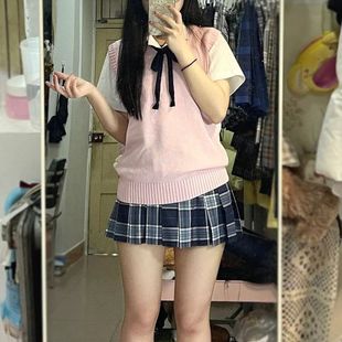 Japanese students jk uniform college girls all-match vest vest pullover v-neck soft girl sweater basic sweater