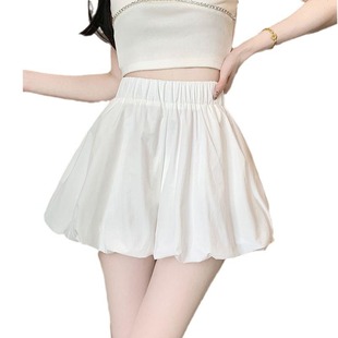 Lantern Bud Shorts Women's Ins Summer Thin Japanese Style Sweet A- Shaped Wide Leg Pants Loose Casual Pants