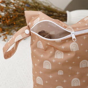 Cross-border hot-selling multifunctional crib side hanging bag diaper storage bag waterproof wet and dry clothing storage bag