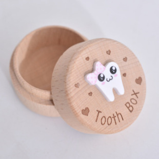 Wooden children's nipple box boys and girls teeth changing hair box baby fetal hair teeth collection commemorative storage box