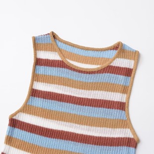 TAOP & ZA Summer New Fashion Rainbow Pattern Vest Top Skirt Temperament Slim Fit Slim 877