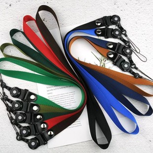 2.0 wide solid color W pattern style mobile phone length lanyard wholesale