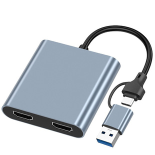Преобразователь Type-C в HDMI, проекция на два монитора, док-станция USB3.0, блок питания PD100W, концентратор