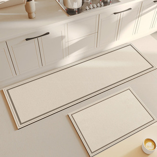Japanese kitchen special floor mat 2023 new cream wind diatom mud non-slip foot mat waterproof and oil-proof long carpet