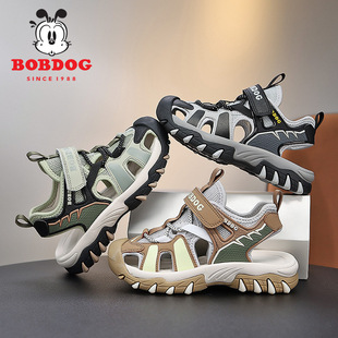 Babu Bean Children's Shoes Summer Sandals Soft Bottom Middle and Big Children's Shoes 2025 Summer New Boys Beach Shoes