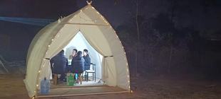 Internet Celebrity Camp Sailing Tent Outdoor Roof Camping Commercial Barbecue Restaurant Wild Luxury Hotel Homestay Tent Triangle