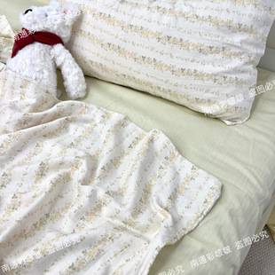(General quilt cover) Class A cotton double-layer gauze single-piece quilt cover ins wind small fresh student dormitory single double quilt cover