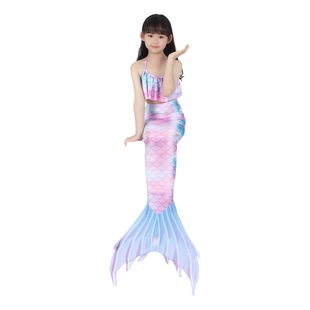 Children's Mermaid Swimsuit Mermaid Wave Three-piece Fish Tail Girl Princess Dress Clothing