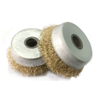 Factory wholesale grinding derusting grinding welding bowl-shaped steel wire wheel 125 thickened copper wire stainless steel wire wheel brush
