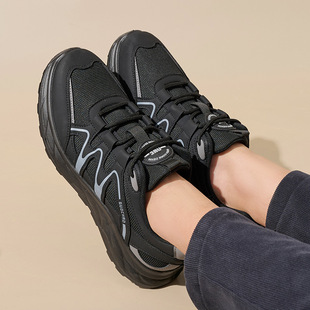 2025 cross-border spring new mesh breathable men's shoes foreign trade thick-soled outdoor leisure sneaker mountaineering travel shoes