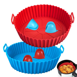 In-Stock 7inch Silicone Baking Tray Cross-Border Fda High-Temperature Resistant Baking Utensils Microwave Heating Tray Air Fryer Baking Tray