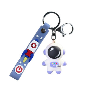 Spaceman creative cartoon keychain trend couple rabbit accessories bag car key chain pendant wholesale
