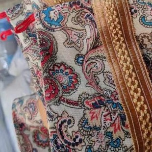 Cotton red button deformation square pillowcase coarse cloth Palace pillowcase adjustable height cervical buckwheat Wormwood pillow cover