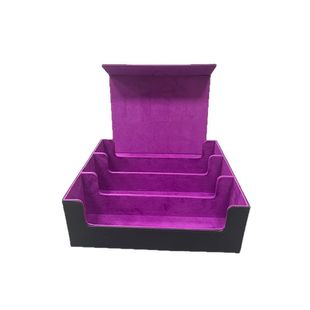 Three rows of 1800 sets exchange card exchange card storage leather box Amazon best selling animation game king card finishing box