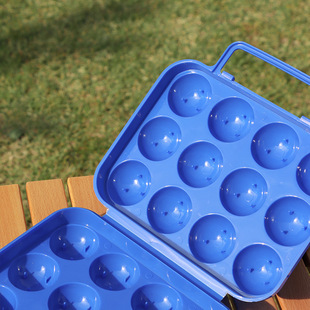 Outdoor 12-Grid Shockproof Egg Box Fresh-keeping Box Camping Portable Egg Holder Household Egg Protection Box Drop-proof Storage Box