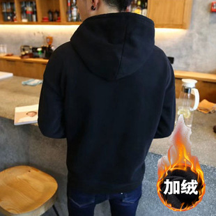 Foreign Trade Cross-border European and American Temu Hot Selling Sweatshirt Men's Hooded UN Sweatshirt Youth Korean Slim Fit Fleece Letter Sweatshirt