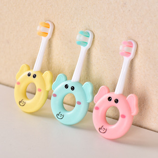 New baby elephant wangenmao children's toothbrush 1-5 years old fine soft hair care gum replacement period baby baby toothbrush wholesale