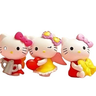 Cake decoration violin KT cat cartoon micro landscape ornaments doll hand doll spot