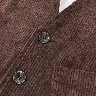 Cross-border in stock Men's Vest Retro Corduroy Vest British Style Business Leisure Top American Style Waistcoat
